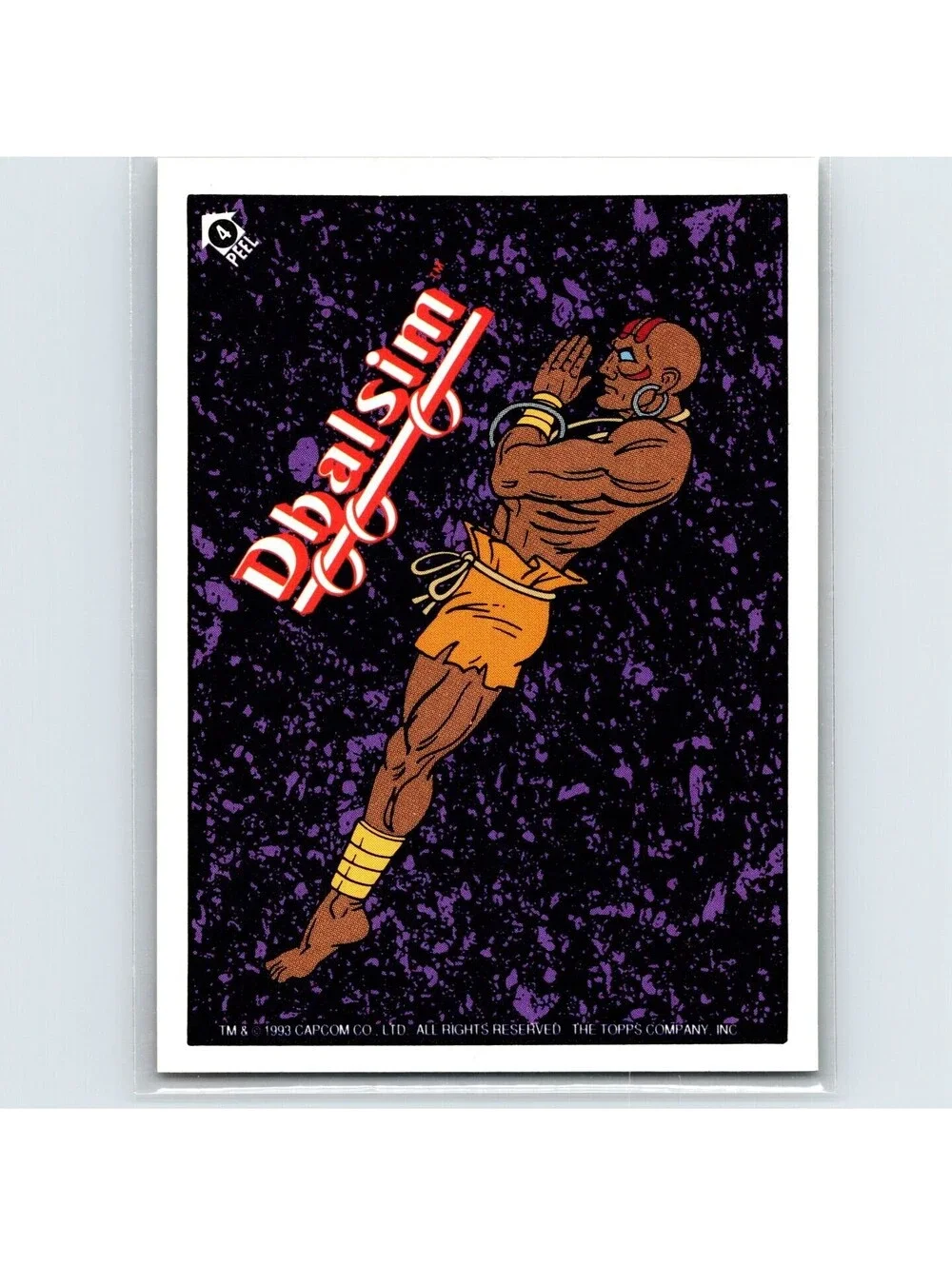 1993 Topps Street Fighter II Dhalsim #4 Stickers